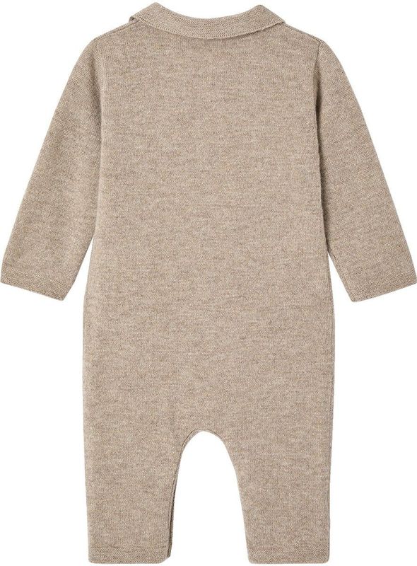 ENVIE DE FRAISE - Rompertje - Gemêleerd Beige - Wol en Kasjmier - Inclusief Babyslofjes