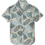 Jongenshemd - Groen - Bedrukt - Korte Mouwen - Exotisch Bladmotief