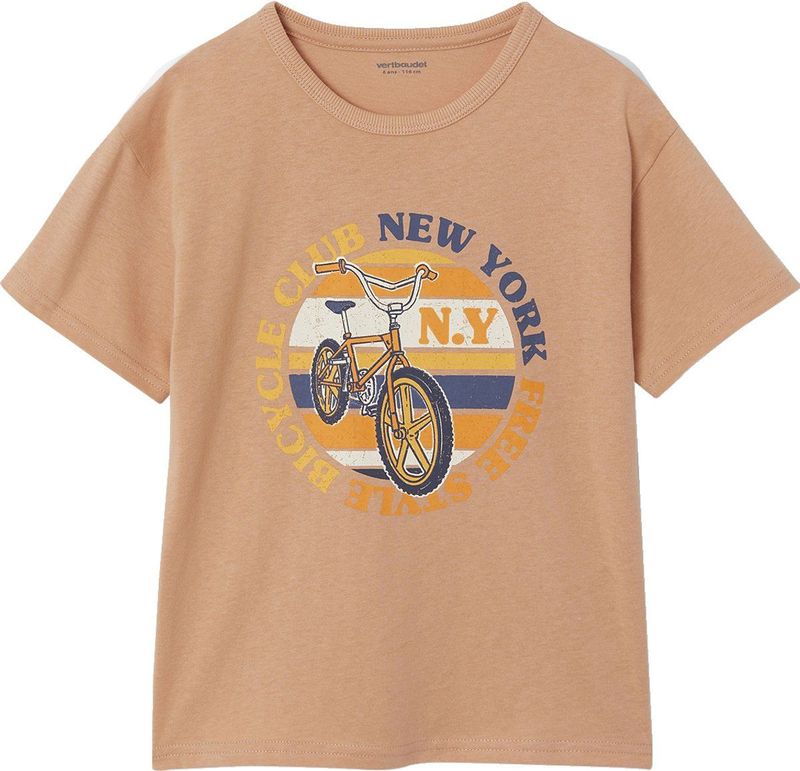 Jongens - T-shirt - Wit - Katoen - Korte Mouwen, Grafisch Ontwerp, Contrasterend Borstzakje