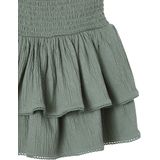 Strokenrok - Saliegroen - Met Ruches en Smokwerk aan de Taille