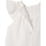 Effen Blouse - Ecru - Korte Mouwen - Ruches