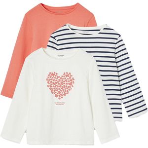 Vertbaudet - Set van 3 - Meisjesshirts - Lange Mouwen