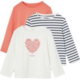Vertbaudet - Set van 3 - Meisjesshirts - Lange Mouwen
