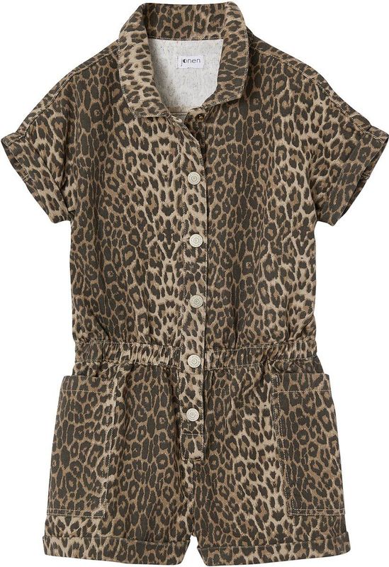 JONEN - Combishort - Luipaardprint - 100% Katoen - Korte Mouwen