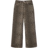 JONEN - Wijde Meisjessweater - Beige - Luipaardprint