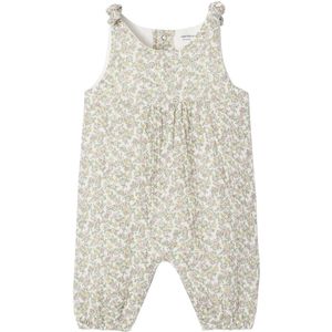 Boxpakje - Geborduurd - Katoengaas - Wit - Zonder Mouwen, Drukknopen Achteraan