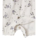 Rompertje - Ceremonie-rompertje - Wit - 100% Katoen - Met Ruches en Gedrukte Bloemenmotieven