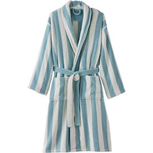 Badjas - Jacquard Strepen - Zacht Katoen - Comfortabel