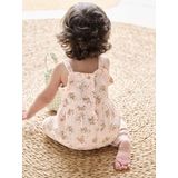 Babyromper - Bloemenprint - Katoenen Mousseline - Fijne Schouderbandjes