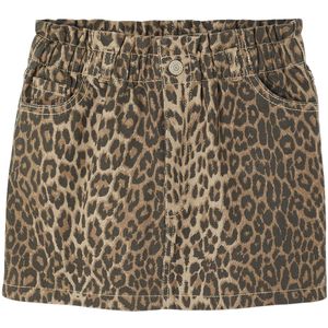 Plooirok - Gekleurd - Canvas - Geborduurde Bloemen - Hoge Taille