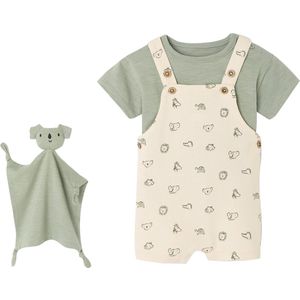 Babyset - T-shirt en Broekje - Geel - 100% Katoen - Set van 3 Stuks