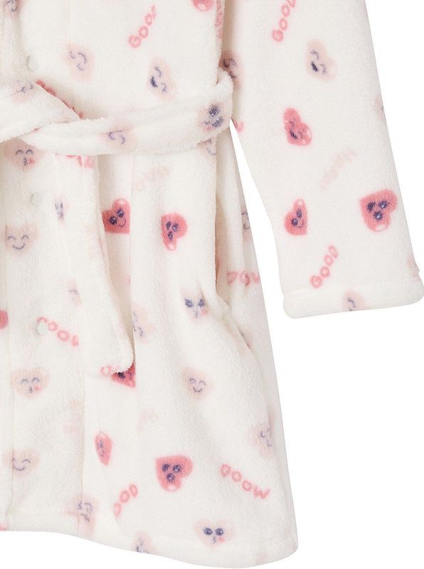 Badjas - Ecru - Happy - Voor Meisjes - 100% Polyester