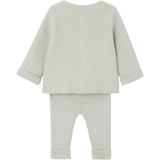 Set met Shirt en Broek - Tricot - Wit - Gebreide Babyset