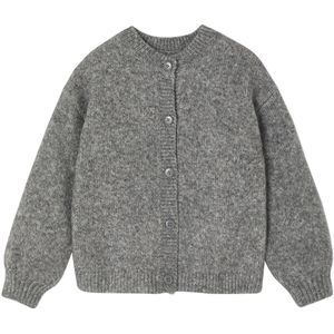 Meisjesvest - Gemêleerd Grijs - Schuimbreiwerk