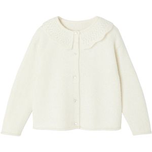 Vesten - Ecru - Vest met Sierkraag en Opengewerkte Details voor Meisjes