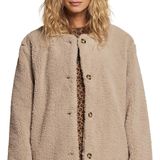 ENVIE DE FRAISE - Sherpa Jas - Taupe - Capsule Moeder-Dochter - Met Luipaardvoering