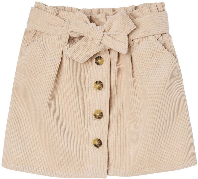 Vertbaudet - Paperbag-rok - Ribfluweel - Katoen