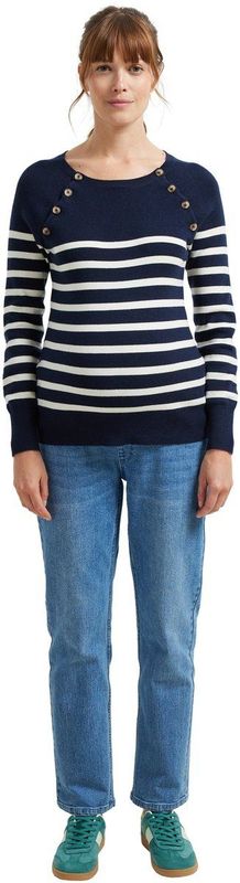 Vertbaudet - Zwangerschaps- en Borstvoedingstrui - Marineblauw - Raglanopeningen