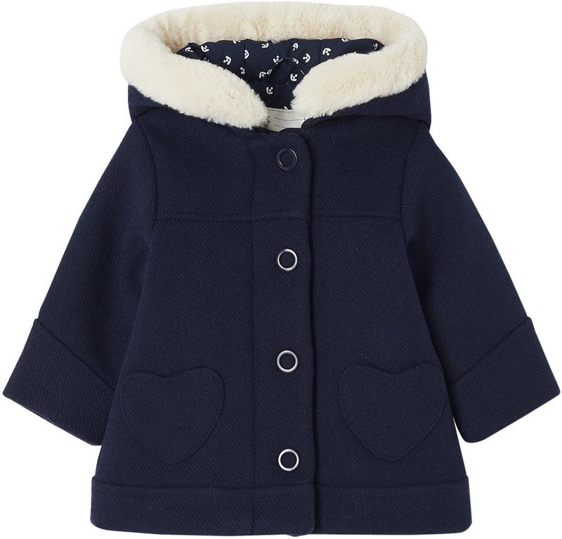 Vertbaudet - Jas met Capuchon - Baby Meisje - Warm Wol