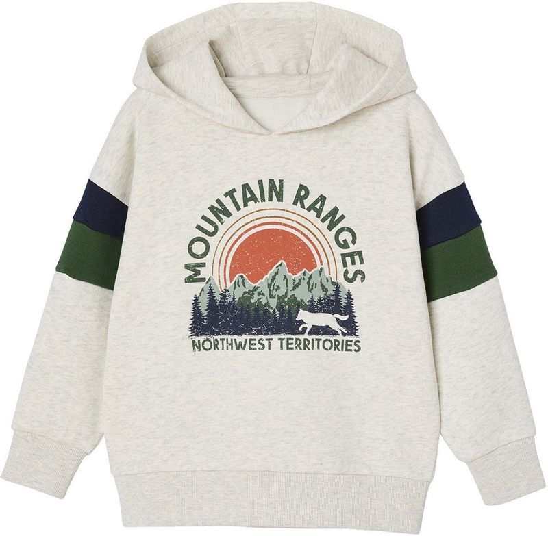 Vertbaudet - Sweater met Capuchon - Geprint - Jongen