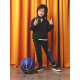 Vertbaudet - Jongenssweatshirt - Fleece - Truckerskraag - Basketbalmotief op de mouw