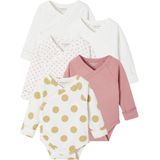 Vertbaudet - Set van 5 Evolutieve Body's - Katoen - Met Stippen
