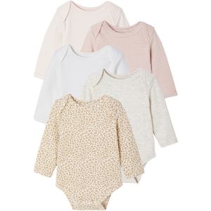 Set van 5 Body's - Saliegroen - Amerikaanse Opening - Voor Pasgeborenen