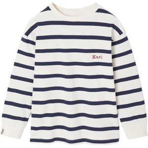 T-shirt - Ecru - Gestreept - Lange Mouwen - Voor Jongens
