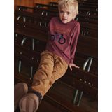 T-shirt - Marineblauw - Lange Mouwen - Met Print - Voor Jongens