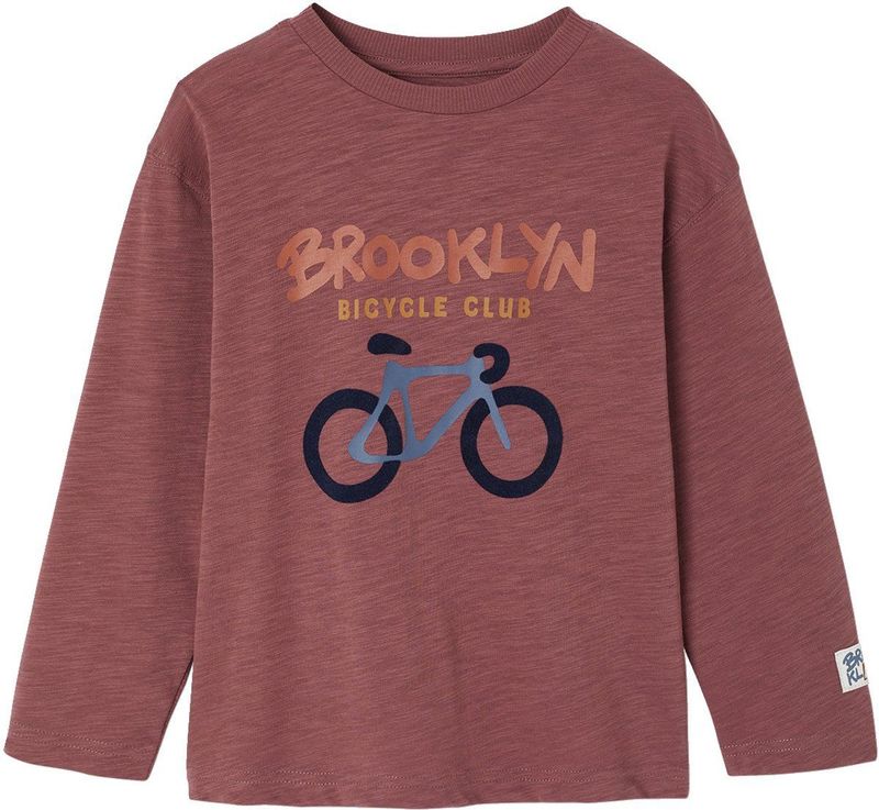 T-shirt - Marineblauw - Lange Mouwen - Met Print - Voor Jongens