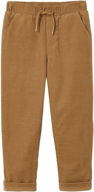 Broek - Pecannoot - Ribfluweel - Verstelbare Elastische Taille - Voor Jongens