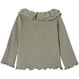 T-shirt - Ecru - Baby - Lange Mouwen - Geborduurde Kraag