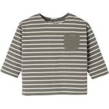 Gestreept T-shirt - Kaki - Baby - Lange Mouwen