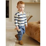 T-shirt - Gestreept - Grijsblauw - Polo - Lange Mouwen - Baby