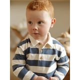 T-shirt - Gestreept - Grijsblauw - Polo - Lange Mouwen - Baby