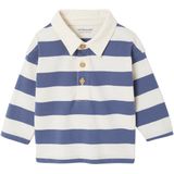T-shirt - Gestreept - Grijsblauw - Polo - Lange Mouwen - Baby