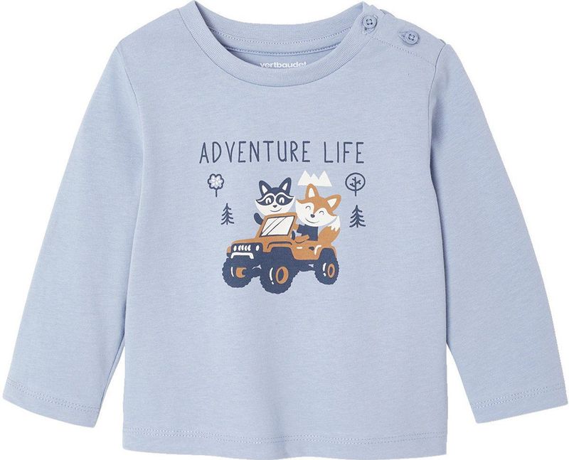 Decoratief T-shirt - Blauw - Babyjongen - Lange Mouwen