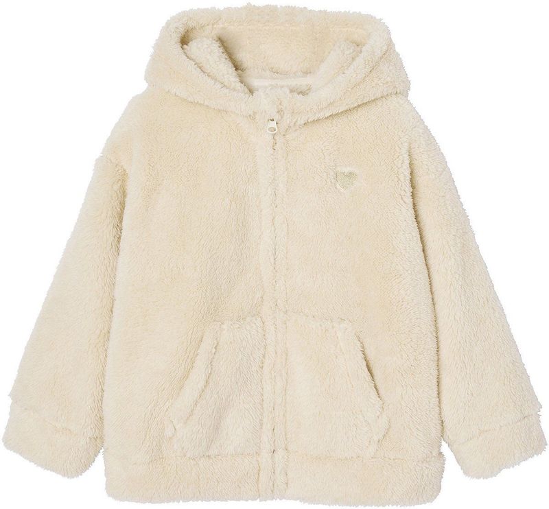 Cocooning Vest - Nacht Ecru - Meisjes - Lange Mouwen - Capuchon