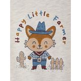 Gestreepte Trui - Gemêleerd Beige - Tricot - Voor Pasgeborenen