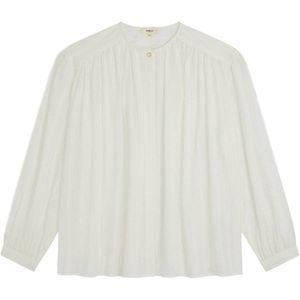 Suncoo - LEONY - Blouse - Ecru - Lange Mouwen - Katoen