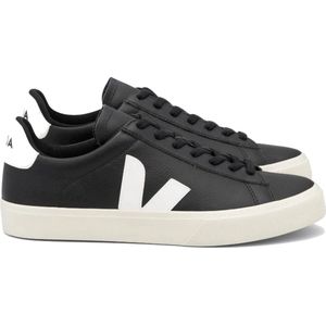Veja - Campo Low - Sneakers - Zwart Wit - Leer - Chromefree
