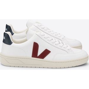 Veja - V-12 - Sneakers - Extra White - Marsala - Leder