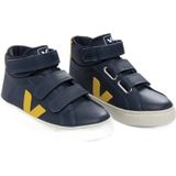 Veja Esplar Mid leren sneakers donkerblauw/geel