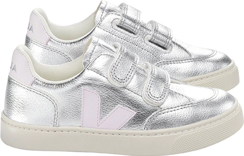 Veja - Small V-12 - Sneakers - Silver Lassi - Chroomvrij Leer