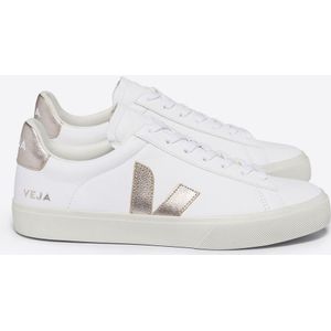 Veja Women Campo Chromefree Leather Extra-White Platine-Schoenmaat 36