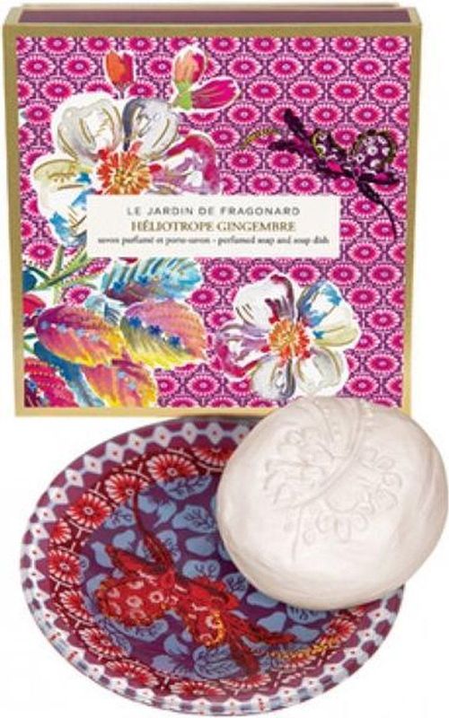 Fragonard Soaps & Shower Héliotrope Gingembre Geparfumeerde Zeep met Zeephouder