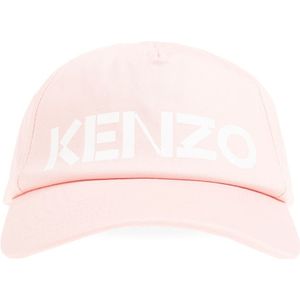 Kenzo, Accessoires, Heren, Roze, ONE Size, Katoen, Baseballpet met logo