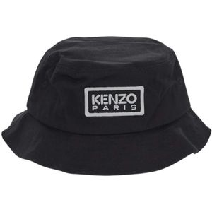 Kenzo, Paris Bucket Hoed Zwart, Heren, Maat:S