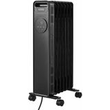 Elektrische oliebadverwarmer 1500W OCEANIC - 3 vermogens - Elektronische thermostaat - Afstandsbediening - Mobiel - Zwart