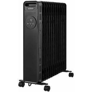 Elektrisch radiatoroliebad 2500W OCEANIC - 3 vermogens - Elektronische thermostaat - Afstandsbediening - Mobiel - Zwart